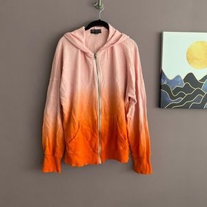 Forever 21 Ombré Zip Up Hoodie